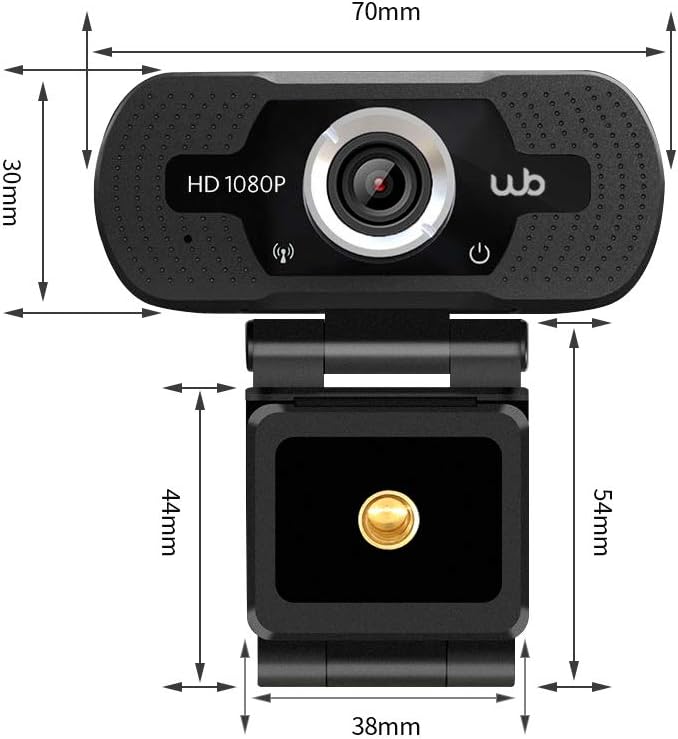 Webcam USB Full HD com Microfone e Tripé