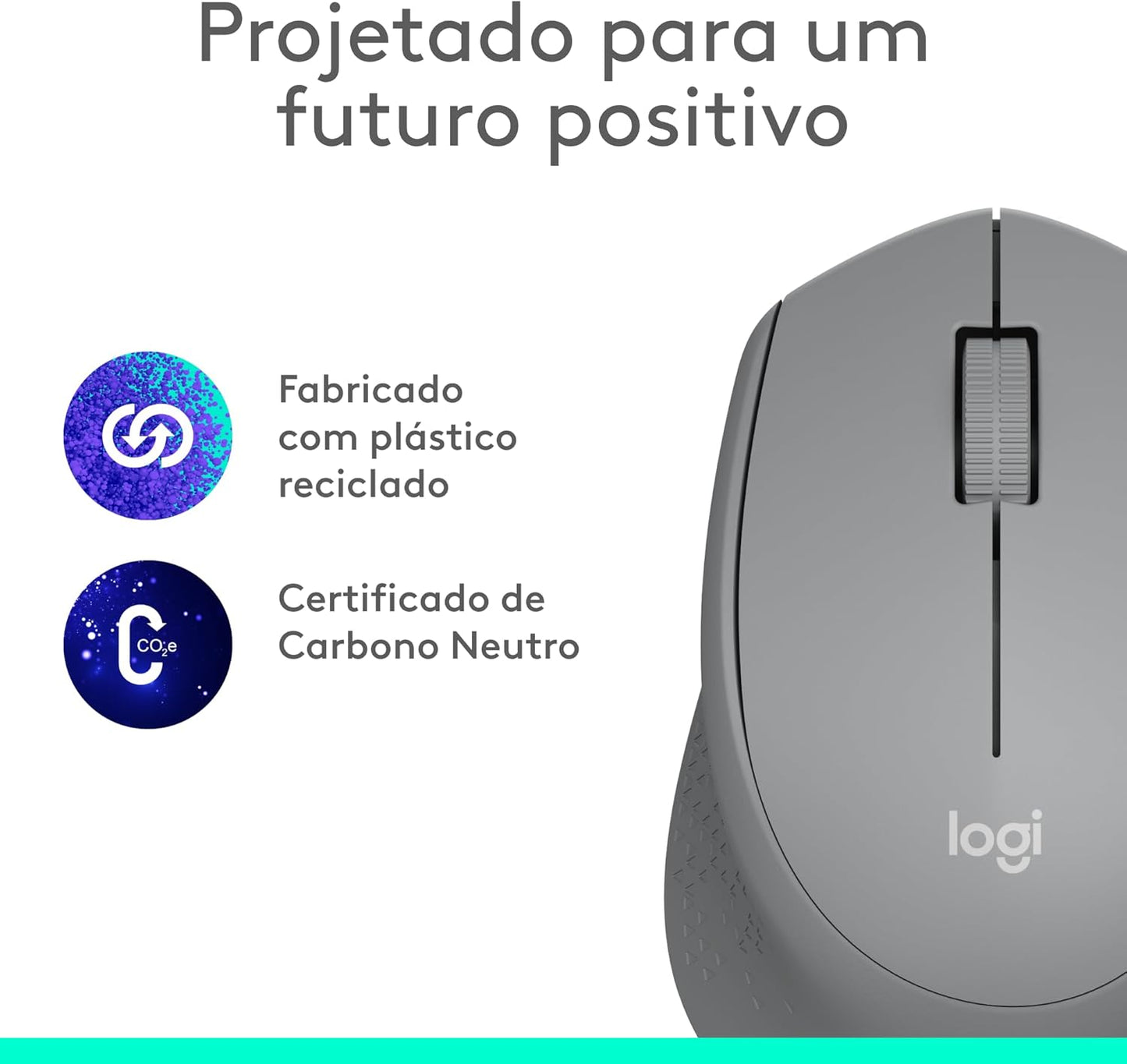 Mouse sem fio - Cinza