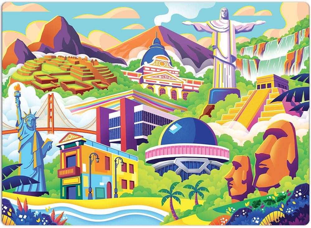 Postais do mundo (América) - Quebra-cabeça 500 peças