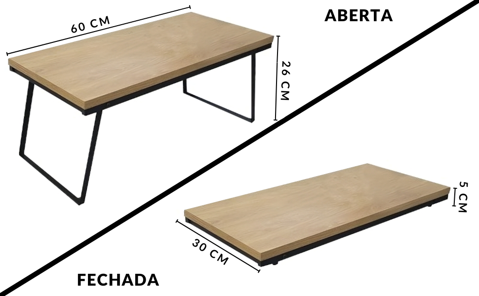 Mesa Dobrável Strassis - Preto
