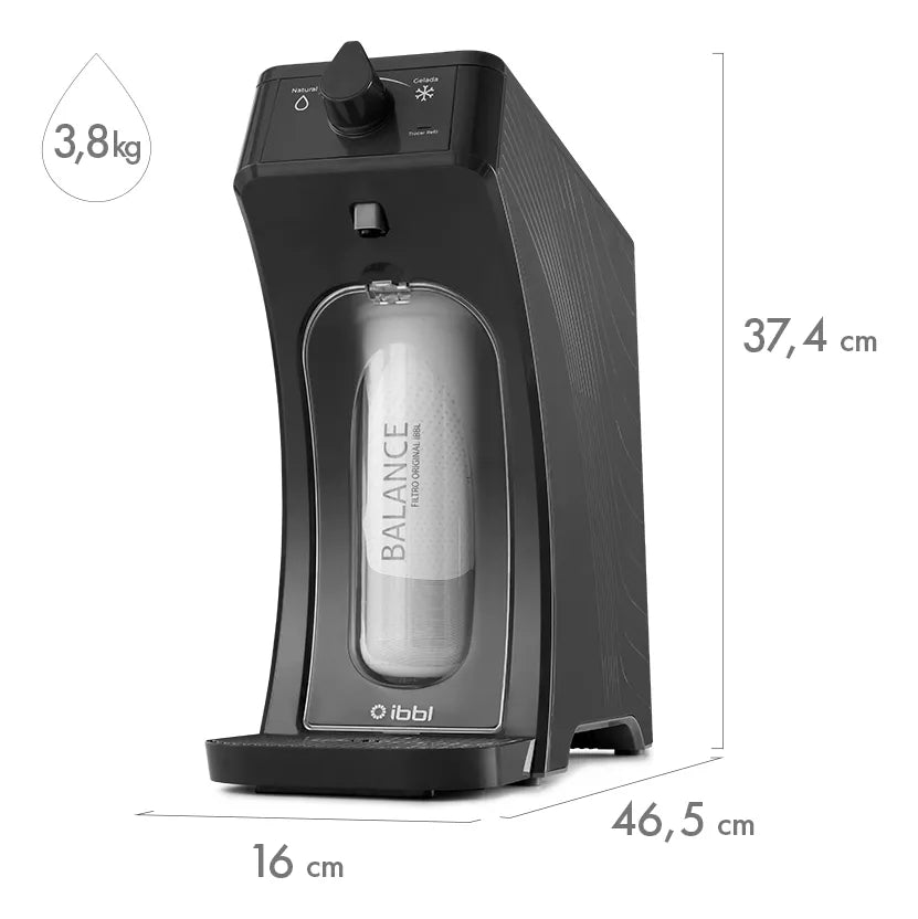 Purificador de Água Gelada Fria e Natural Eletrônico IBBL E-due Equilibrium