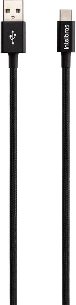 Cabo USB-C 1,5m - Nylon, Preto