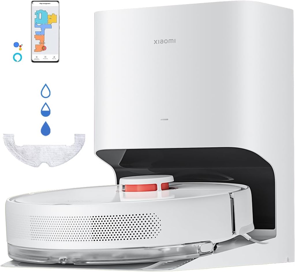 Xiaomi Robot Vacuum X10, com base de auto esvaziamento, branco.
