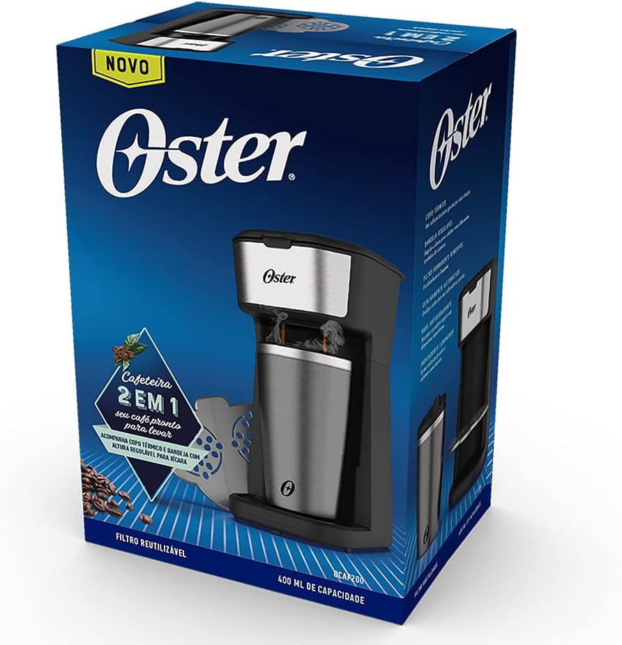 Cafeteira - 110V, Preto/Inox