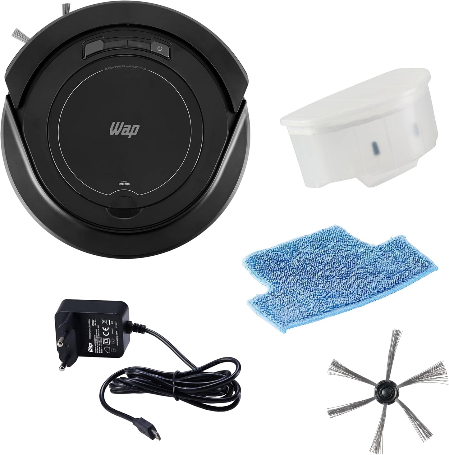 WAP Aspirador de Pó Robô ROBOT W90 3 em 1, Automático.