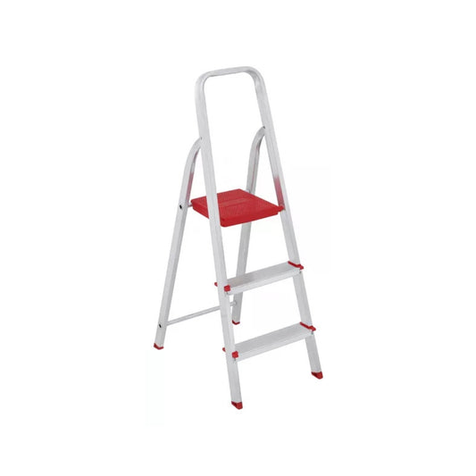 Escada De Alumínio Tesoura 3 Degraus Botafogo Lar & Lazer Esc0062 Vermelho