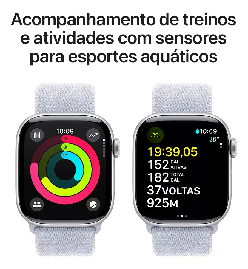 Apple Watch Series 10 com GPS - pulseira loop esportiva